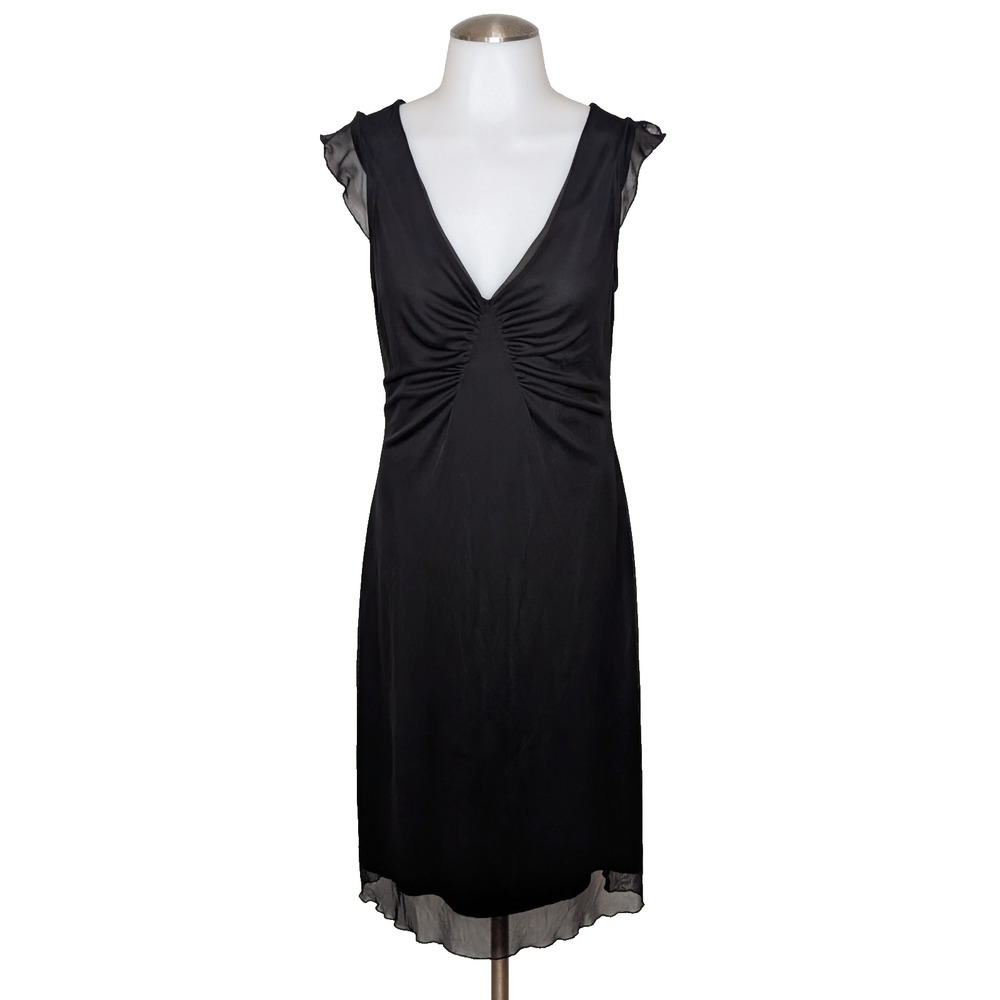 Vintage Y2K Connected Apparel Black Mesh Dress 12 Witchy Dark Fairy Halloween